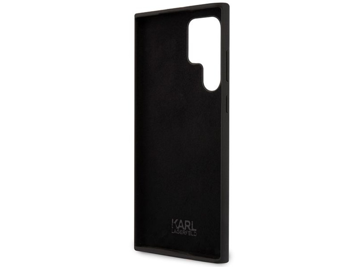 Capa de silicone Karl Lagerfeld Choupette para Samsung Galaxy S24 Ultra - preta