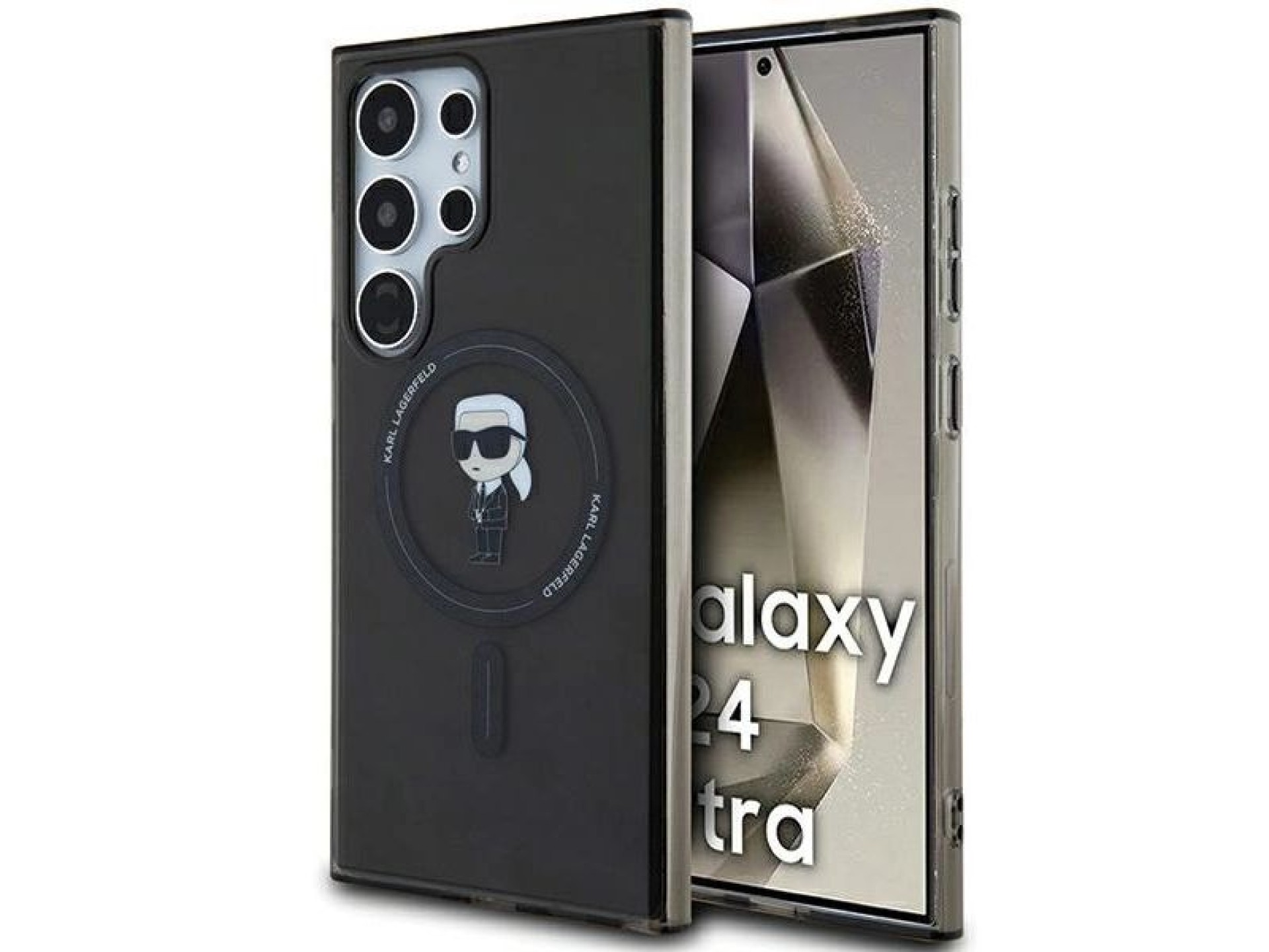 Karl Lagerfeld IML Ikonik MagSafe Case for Samsung Galaxy S24 Ultra - Black