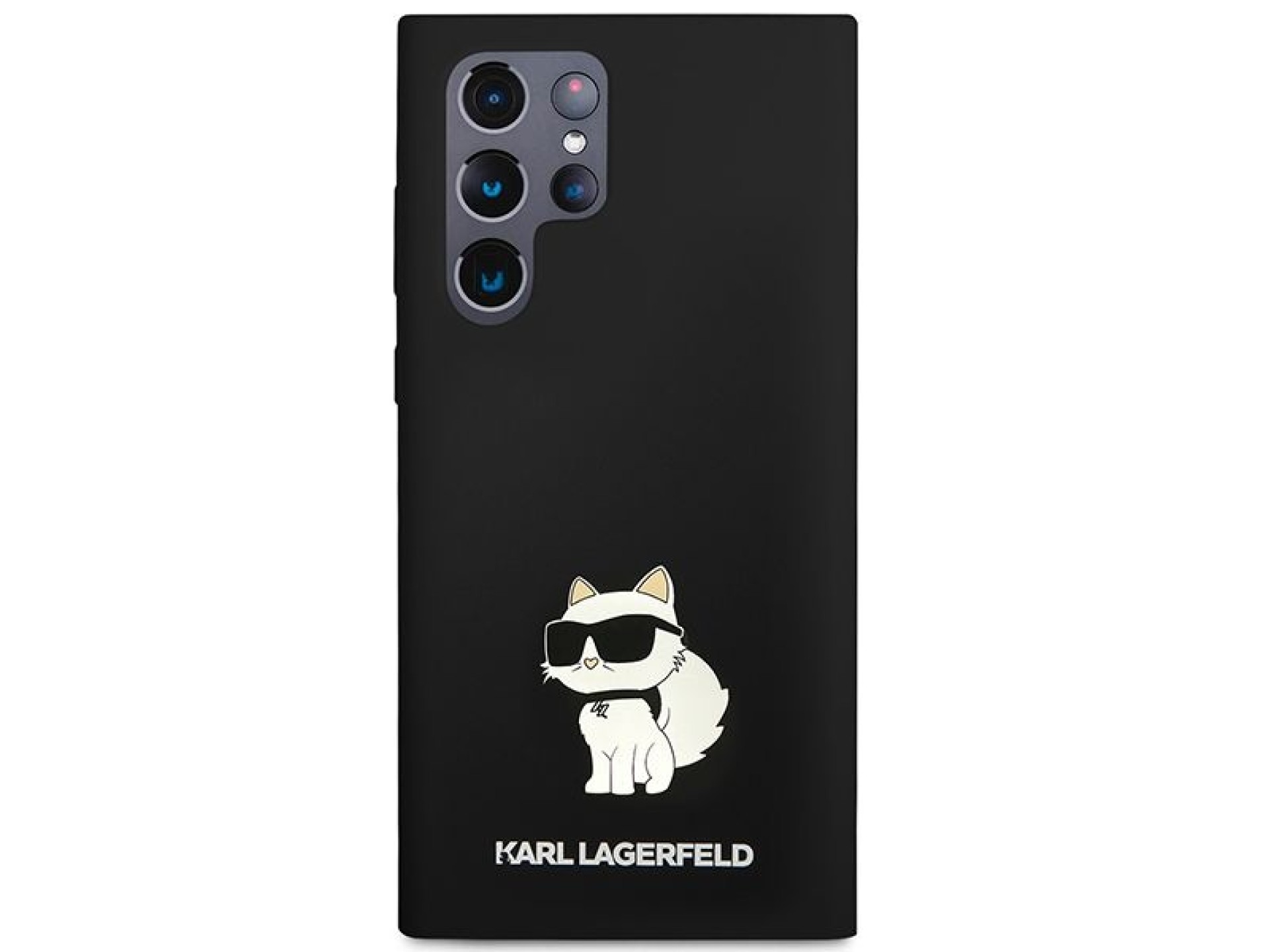 Capa de silicone Karl Lagerfeld Choupette para Samsung Galaxy S24 Ultra - preta