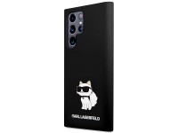Capa de silicone Karl Lagerfeld Choupette para Samsung Galaxy S24 Ultra - preta
