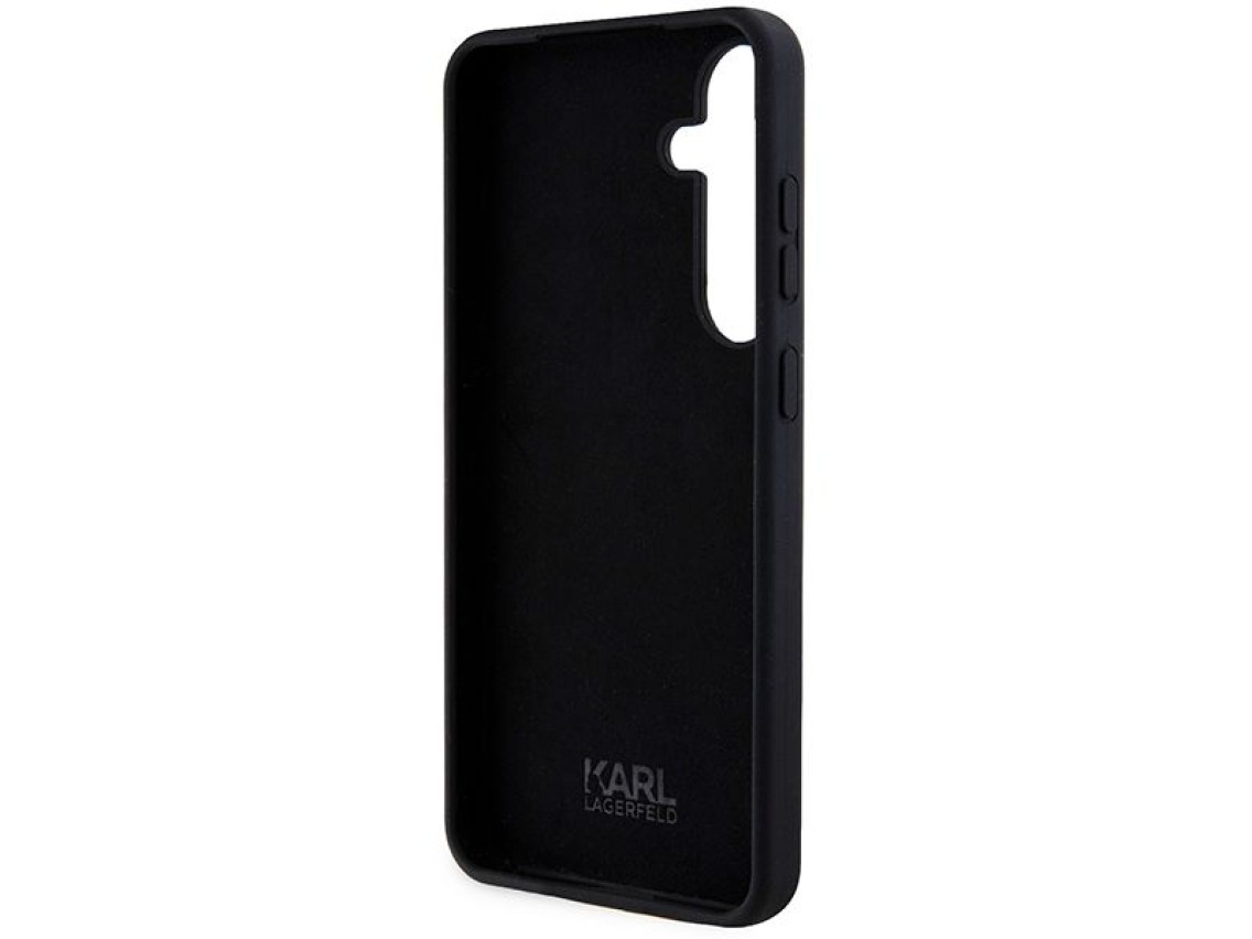 Capa de silicone Karl Lagerfeld Ikonik para Samsung Galaxy S24+ - preta