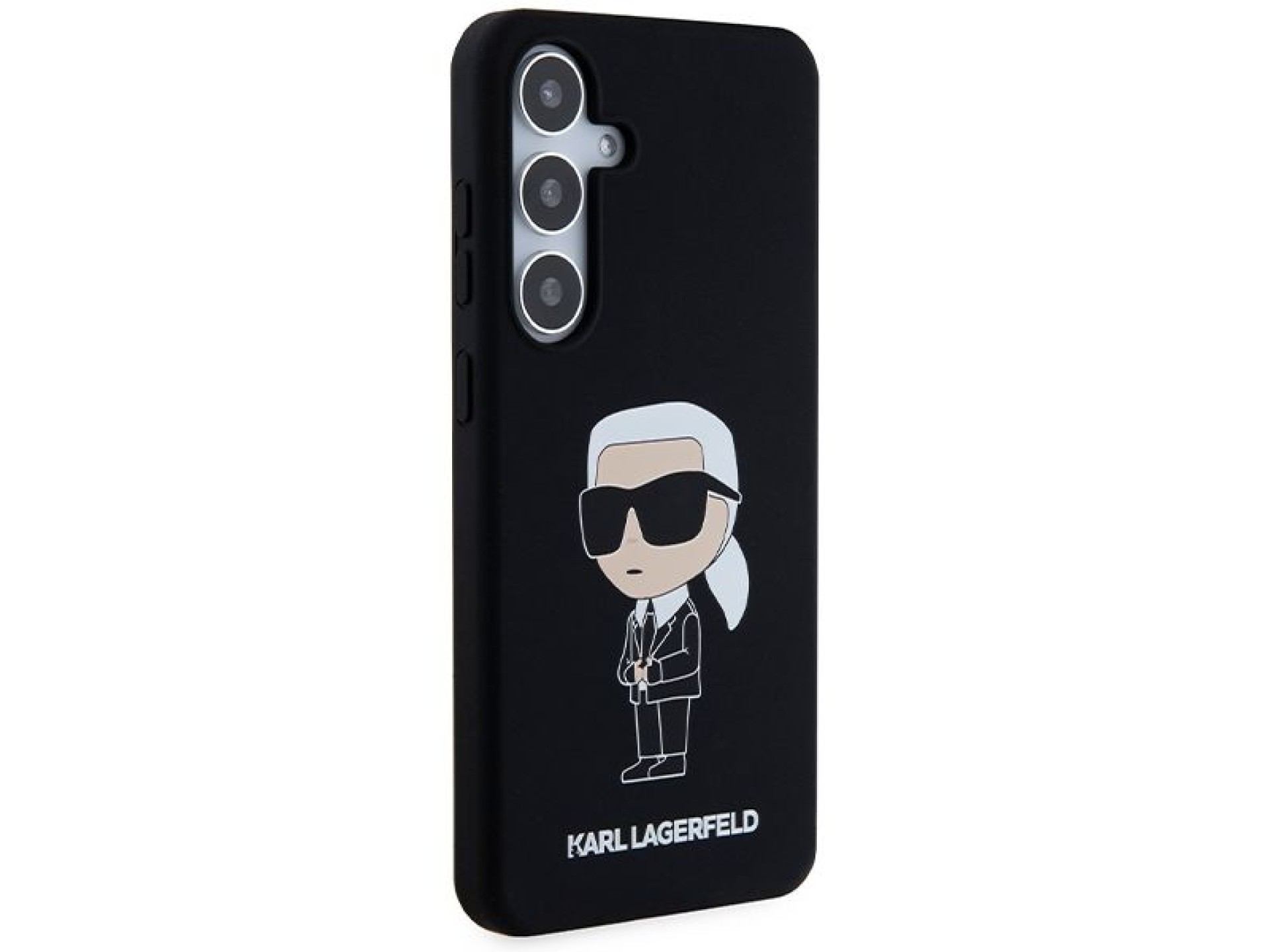 Capa de silicone Karl Lagerfeld Ikonik para Samsung Galaxy S24+ - preta