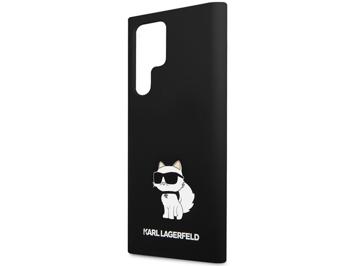 Capa de silicone Karl Lagerfeld Choupette para Samsung Galaxy S24 Ultra - preta