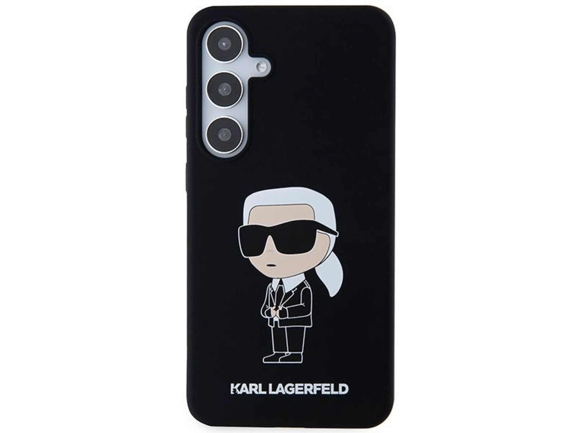 Capa de silicone Karl Lagerfeld Ikonik para Samsung Galaxy S24+ - preta
