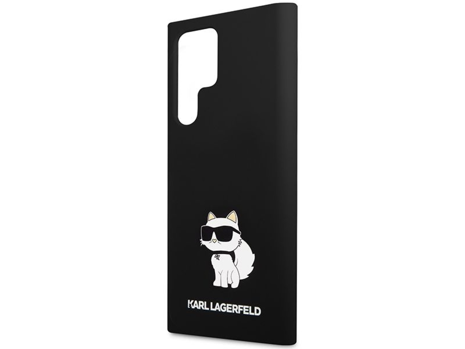 Capa de silicone Karl Lagerfeld Choupette para Samsung Galaxy S24 Ultra - preta