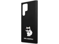 Capa de silicone Karl Lagerfeld Choupette para Samsung Galaxy S24 Ultra - preta