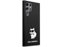 Capa de silicone Karl Lagerfeld Choupette para Samsung Galaxy S24 Ultra - preta
