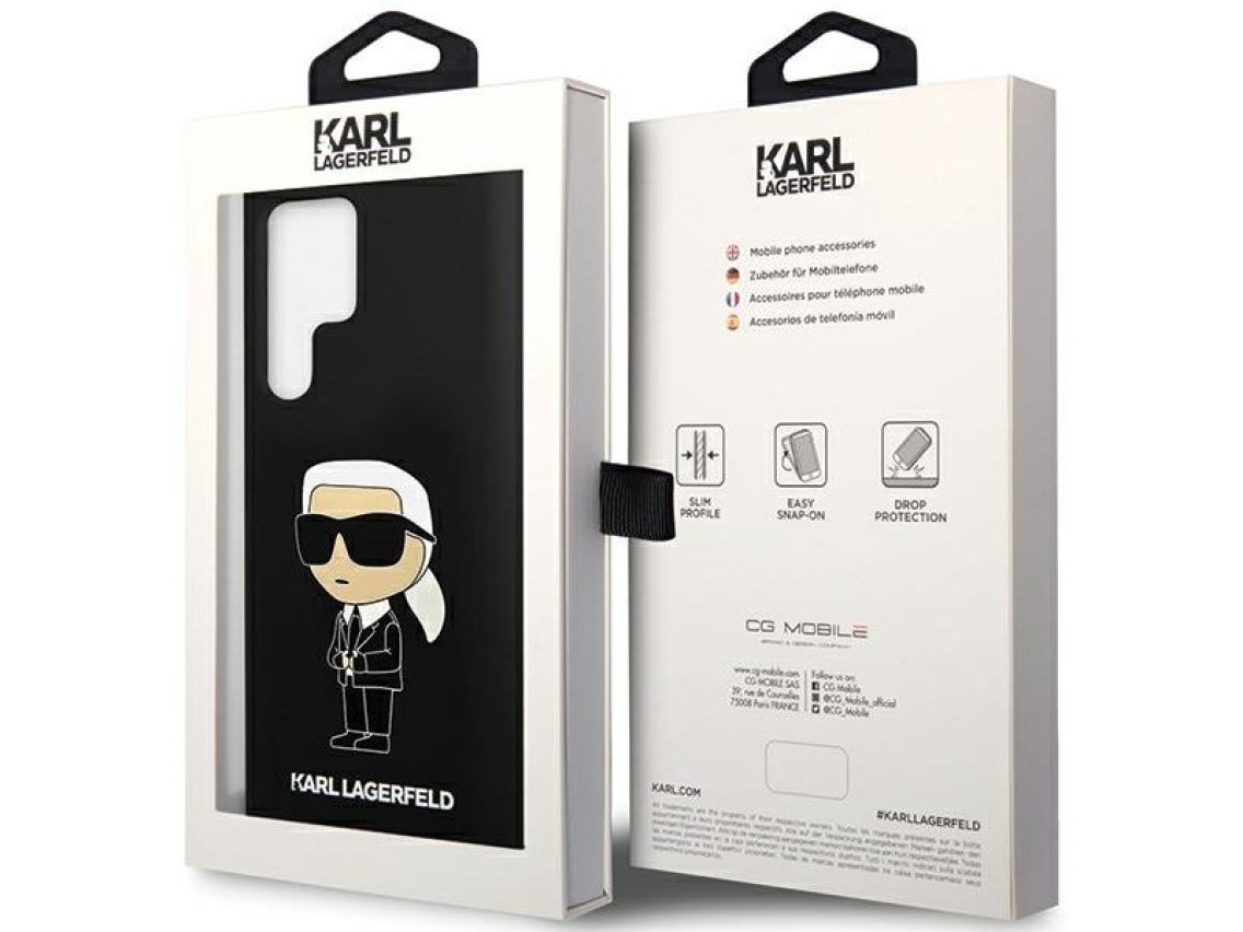 Karl Lagerfeld Silicone Ikonik case for Samsung Galaxy S24 Ultra - black