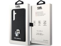 Karl Lagerfeld KLHCS24MPSAKCMPK S24+ S926 estojo rígido preto/preto Saffiano Pin metálico Karl & Cho Karl Lagerfeld KLHCS24MPSAKCMPK S24+ S926 estojo rígido preto/preto Saffiano Pin metálico Karl & Cho