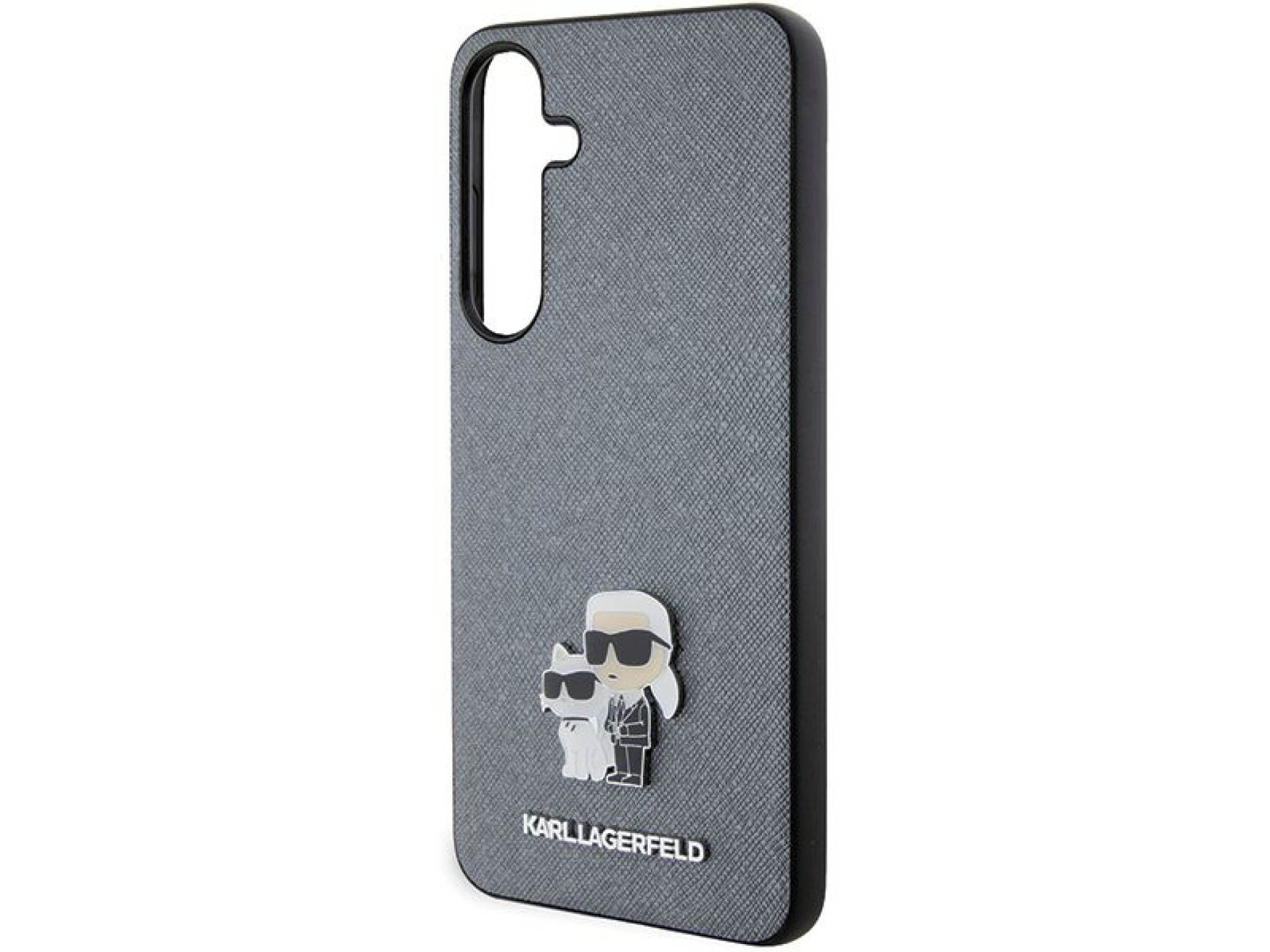 Karl Lagerfeld KLHCS24SPSAKCMPG S24 S921 hardcase gray/gray Saffiano Karl & Choupette Metal Pin