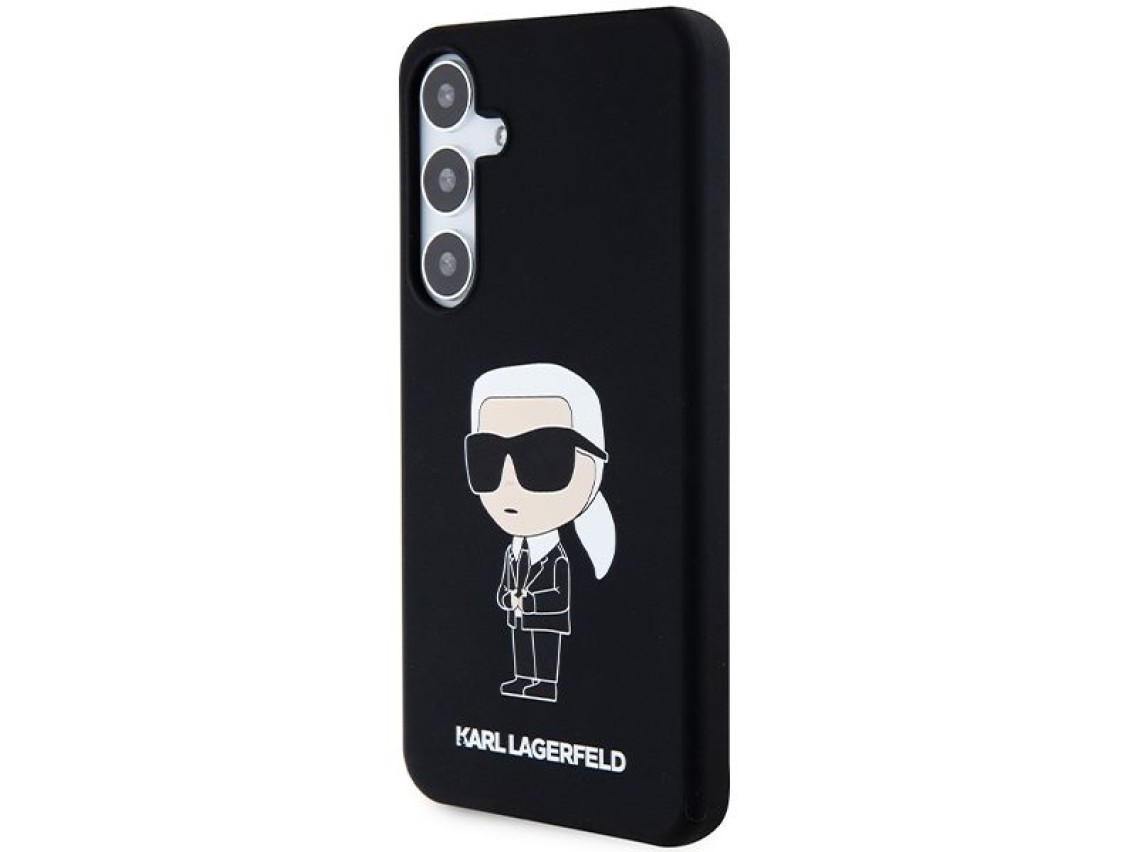 Capa de silicone Karl Lagerfeld Ikonik para Samsung Galaxy S24 - preta