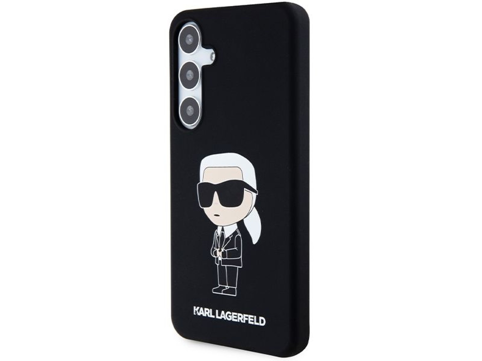Capa de silicone Karl Lagerfeld Ikonik para Samsung Galaxy S24+ - preta