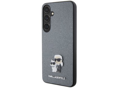 Karl Lagerfeld KLHCS24SPSAKCMPG S24 S921 estuche rígido gris/gris Saffiano Karl & Choupette Pin metá Karl Lagerfeld KLHCS24SPSAKCMPG S24 S921 estuche rígido gris/gris Saffiano Karl & Choupette Pin metá