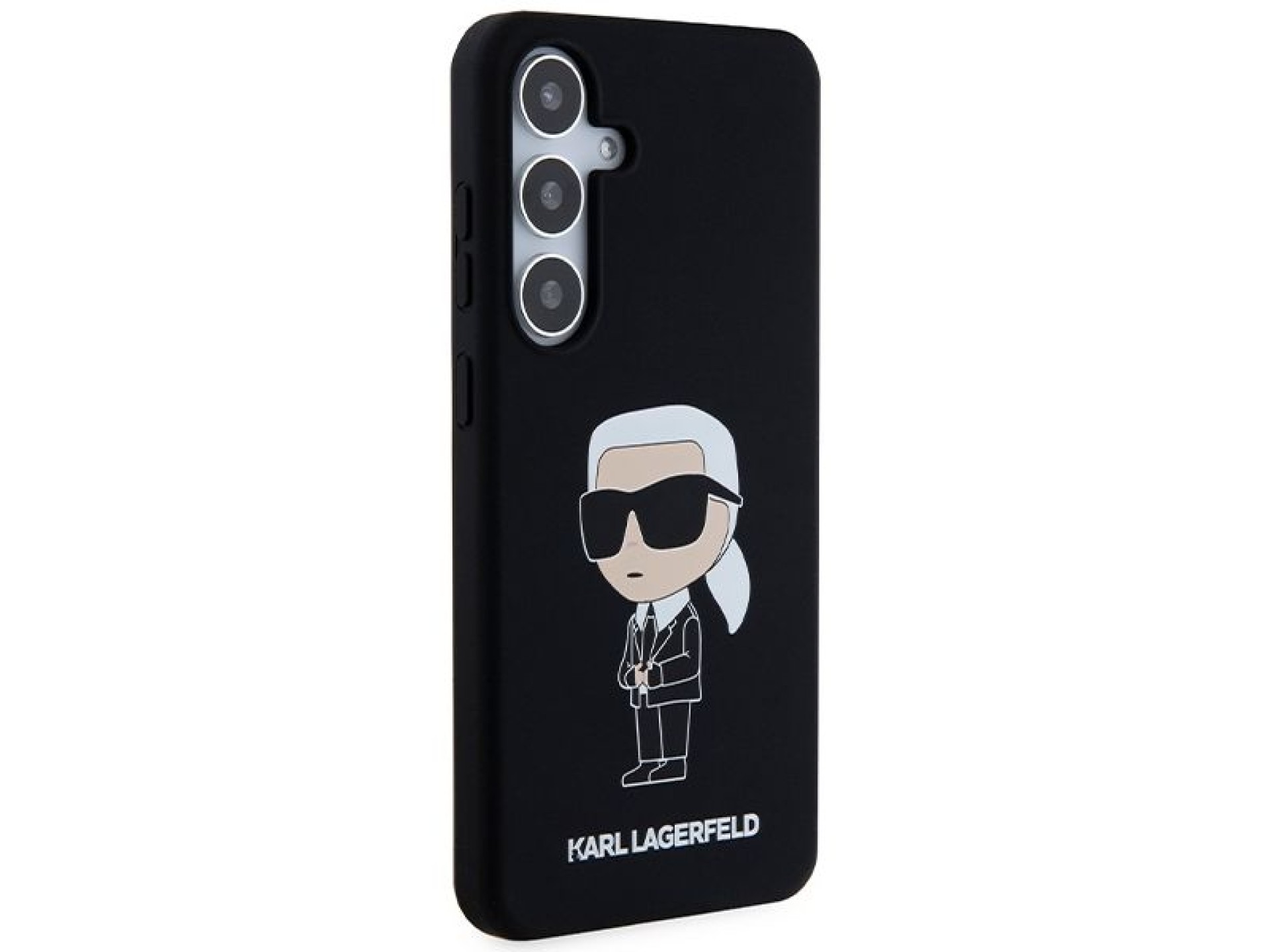 Capa de silicone Karl Lagerfeld Ikonik para Samsung Galaxy S24 - preta
