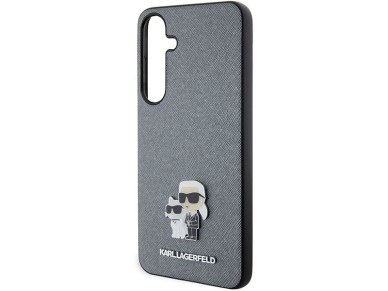 Karl Lagerfeld KLHCS24SPSAKCMPG S24 S921 estuche rígido gris/gris Saffiano Karl & Choupette Pin metá Karl Lagerfeld KLHCS24SPSAKCMPG S24 S921 estuche rígido gris/gris Saffiano Karl & Choupette Pin metá
