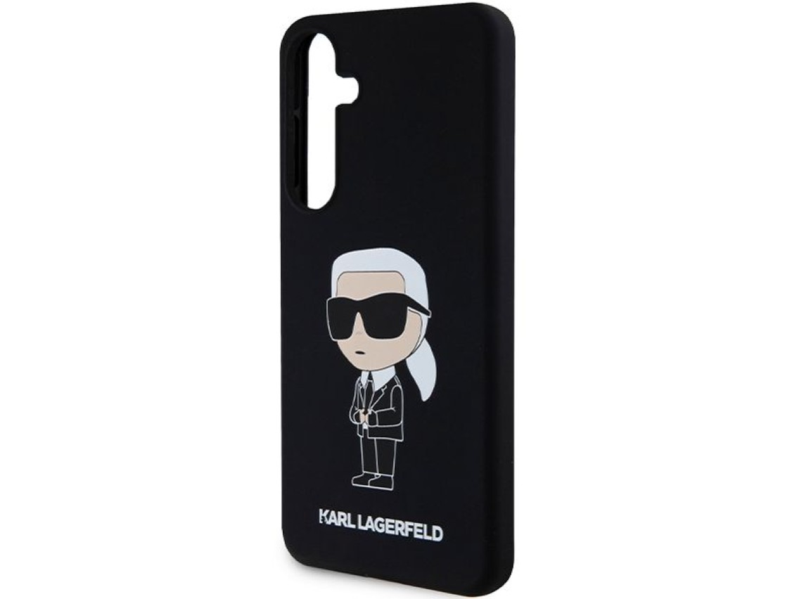 Capa de silicone Karl Lagerfeld Ikonik para Samsung Galaxy S24 - preta