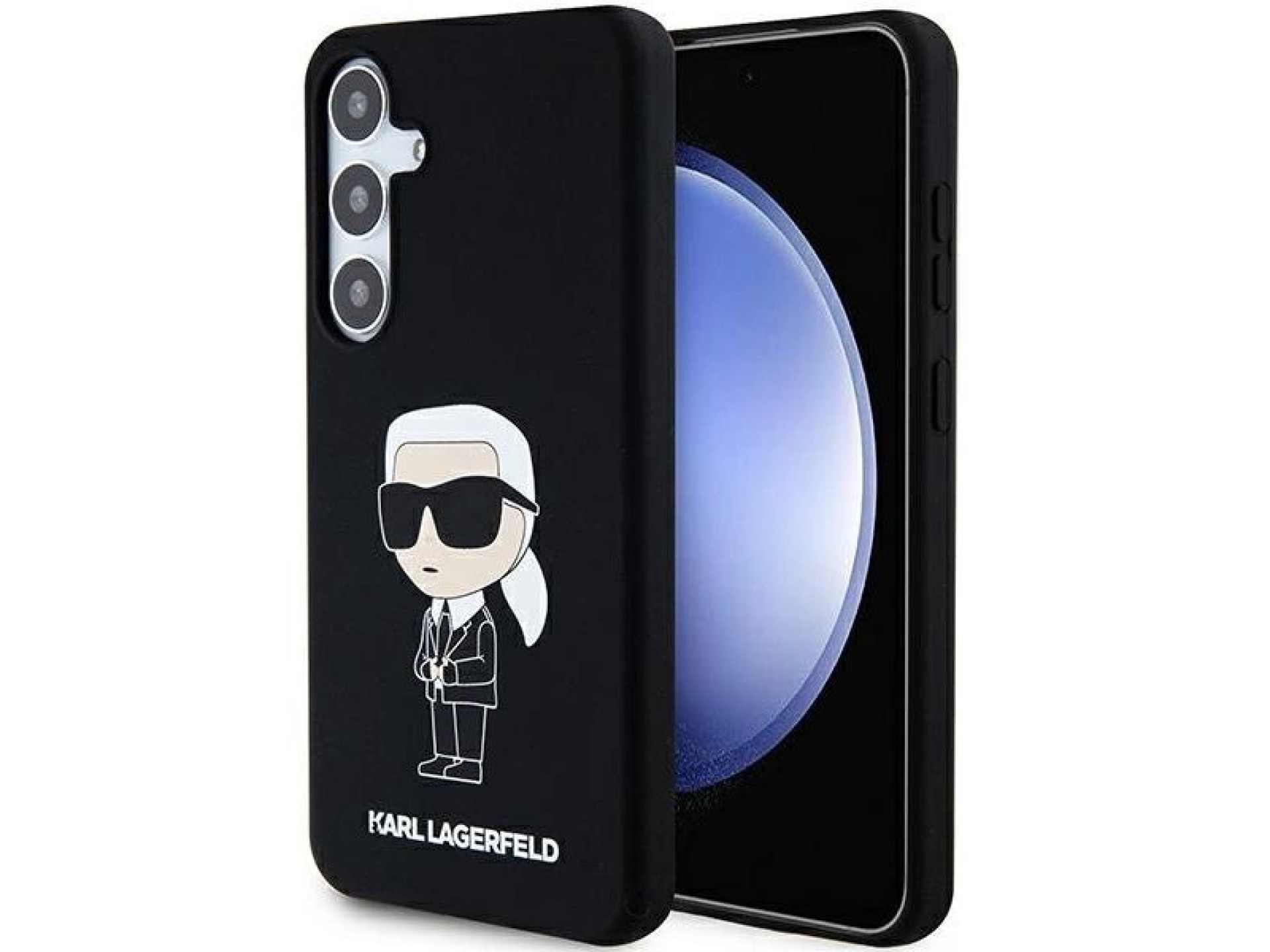 Capa de silicone Karl Lagerfeld Ikonik para Samsung Galaxy S24 - preta