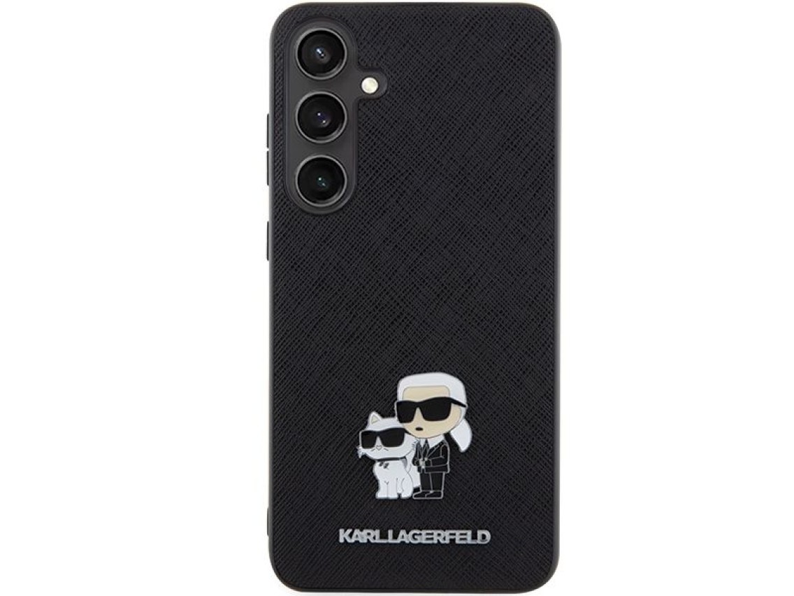 Karl Lagerfeld KLHCS24SPSAKCMPK S24 S921 hardcase black/black Saffiano Karl & Choupette Metal Pin