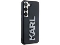 Capa com o logotipo Karl Lagerfeld em 3D com glitter para Samsung Galaxy S23 - preta Capa com o logotipo Karl Lagerfeld em 3D com glitter para Samsung Galaxy S23 - preta