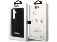 Funda Karl Lagerfeld con logotipo metálico y diamantes de imitación para Samsung Galaxy S24 - negra Funda Karl Lagerfeld con logotipo metálico y diamantes de imitación para Samsung Galaxy S24 - negra