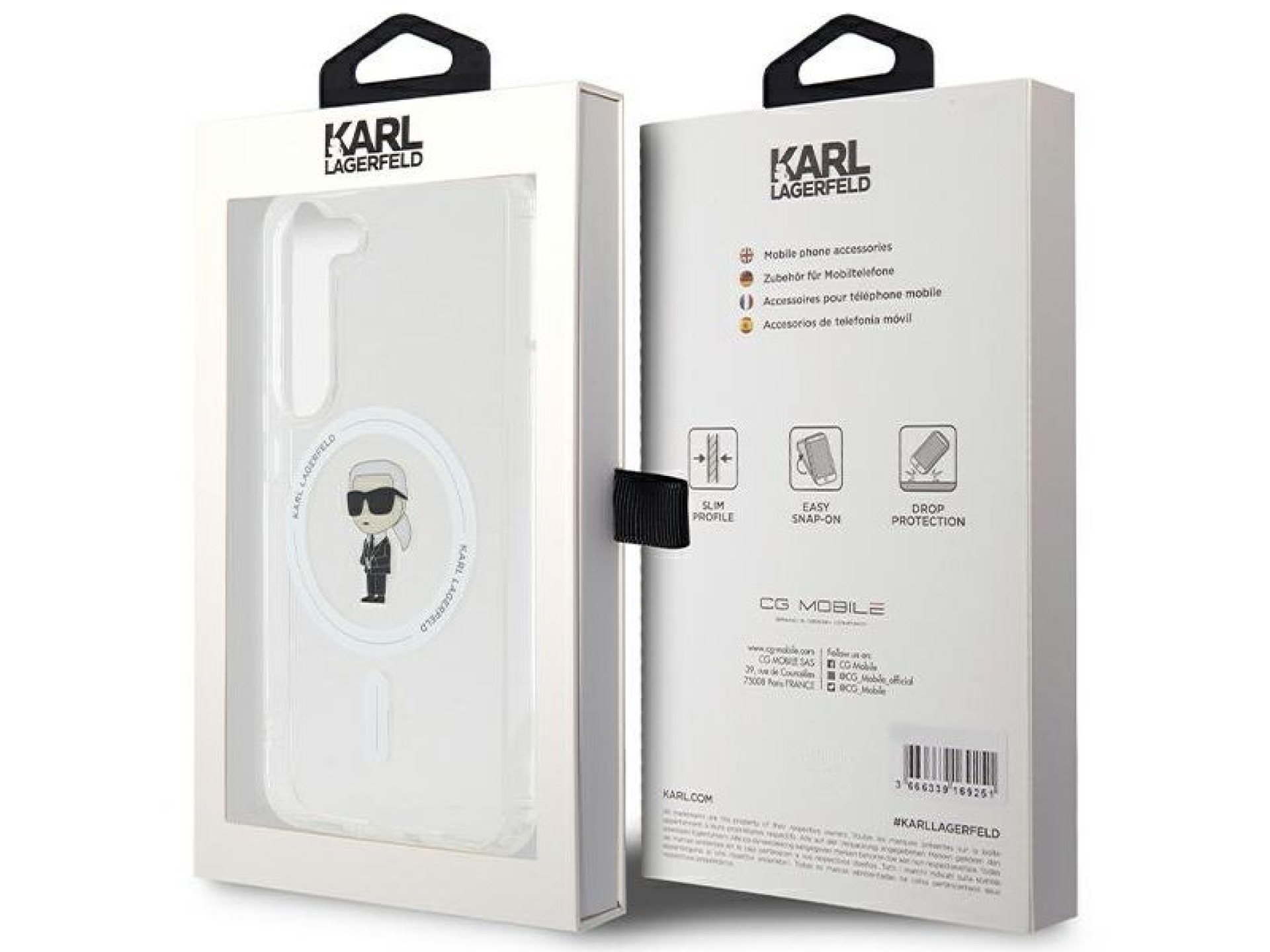 Karl Lagerfeld IML Ikonik MagSafe case for Samsung Galaxy S23 - transparent