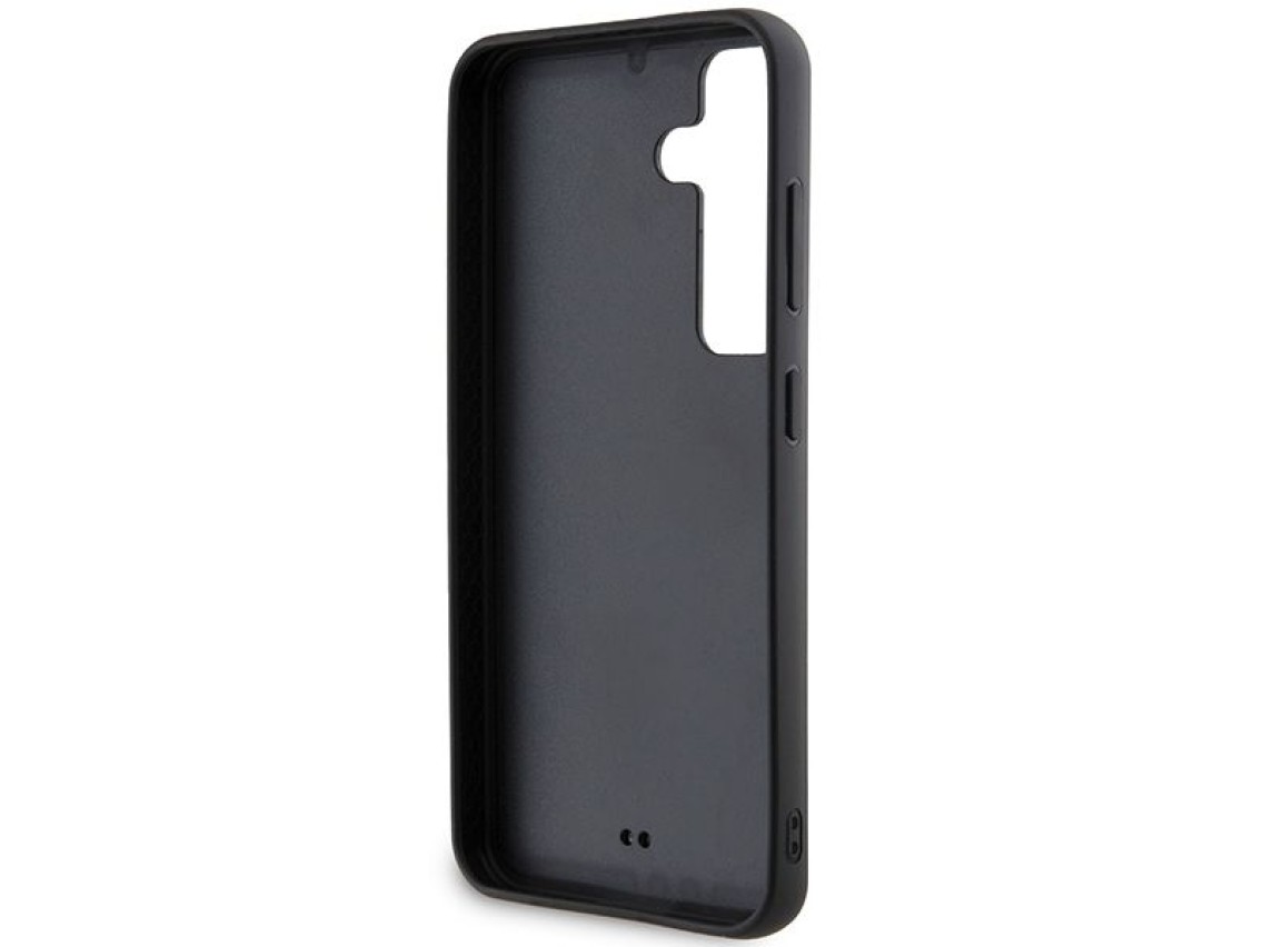 Funda Karl Lagerfeld con logotipo metálico y diamantes de imitación para Samsung Galaxy S24 - negra