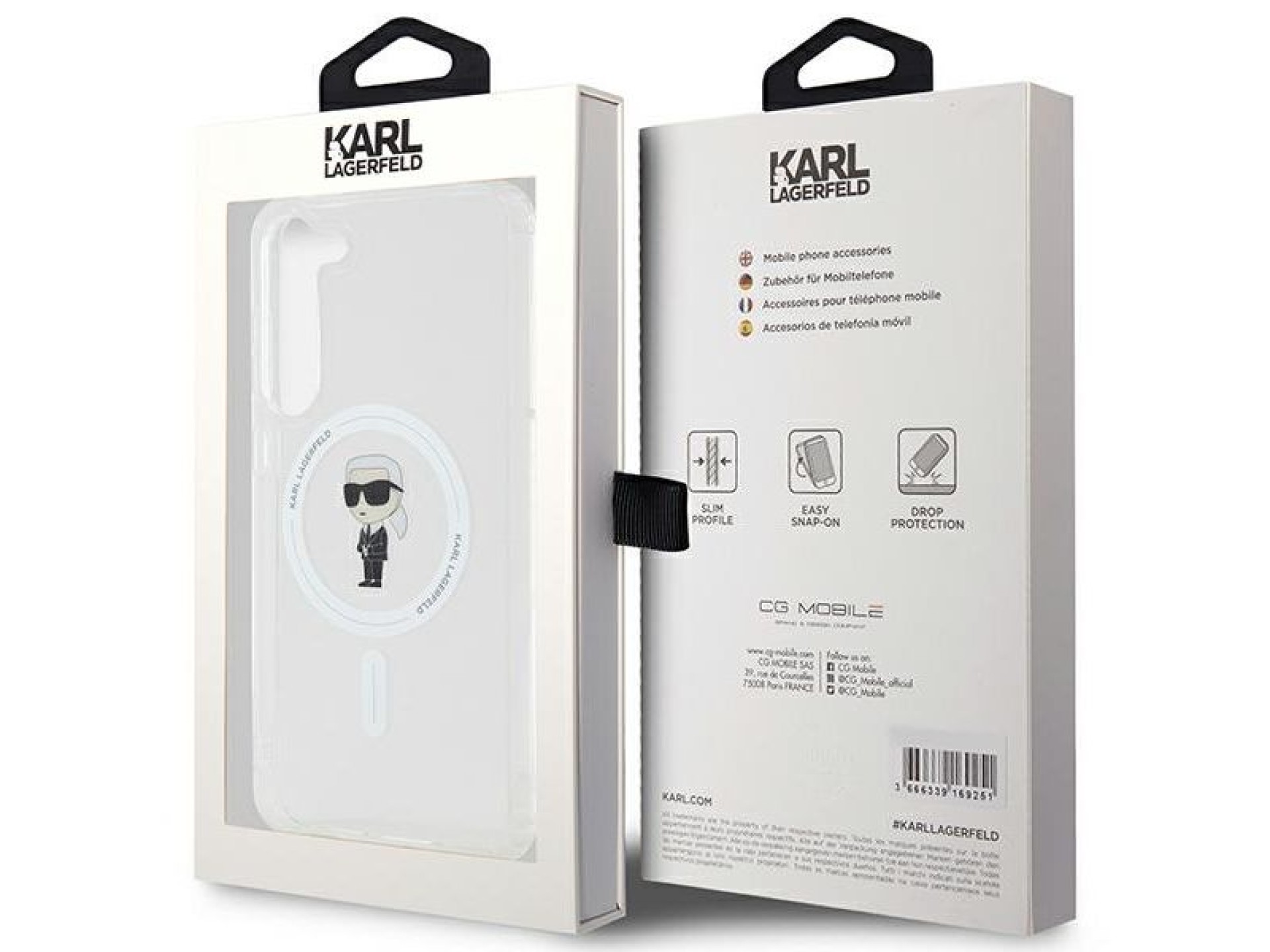 Capa Karl Lagerfeld IML Ikonik MagSafe para Samsung Galaxy S23+ - transparente