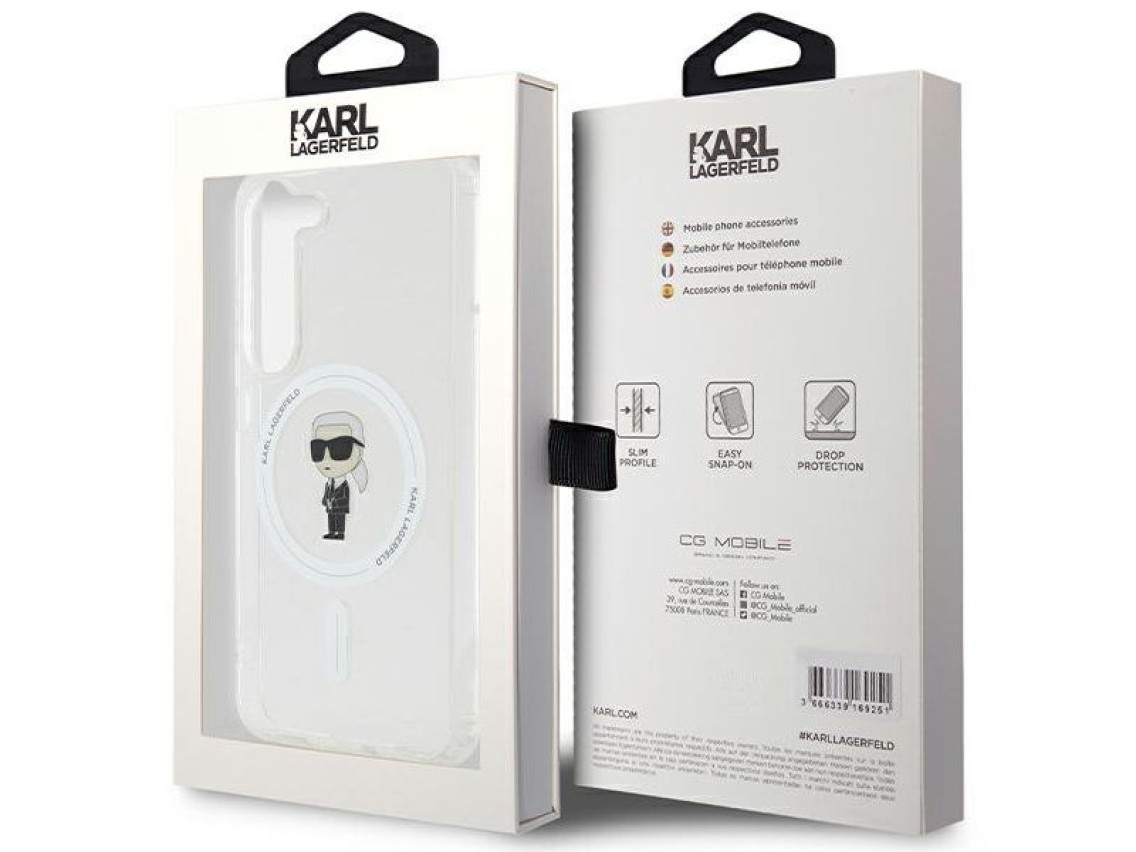 Karl Lagerfeld IML Ikonik MagSafe case for Samsung Galaxy S23 - transparent