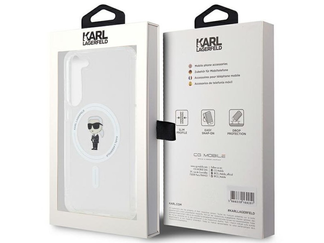 Capa Karl Lagerfeld IML Ikonik MagSafe para Samsung Galaxy S23+ - transparente