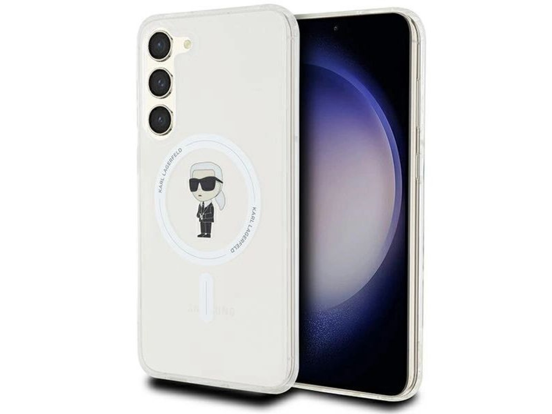 Capa Karl Lagerfeld IML Ikonik MagSafe para Samsung Galaxy S23+ - transparente