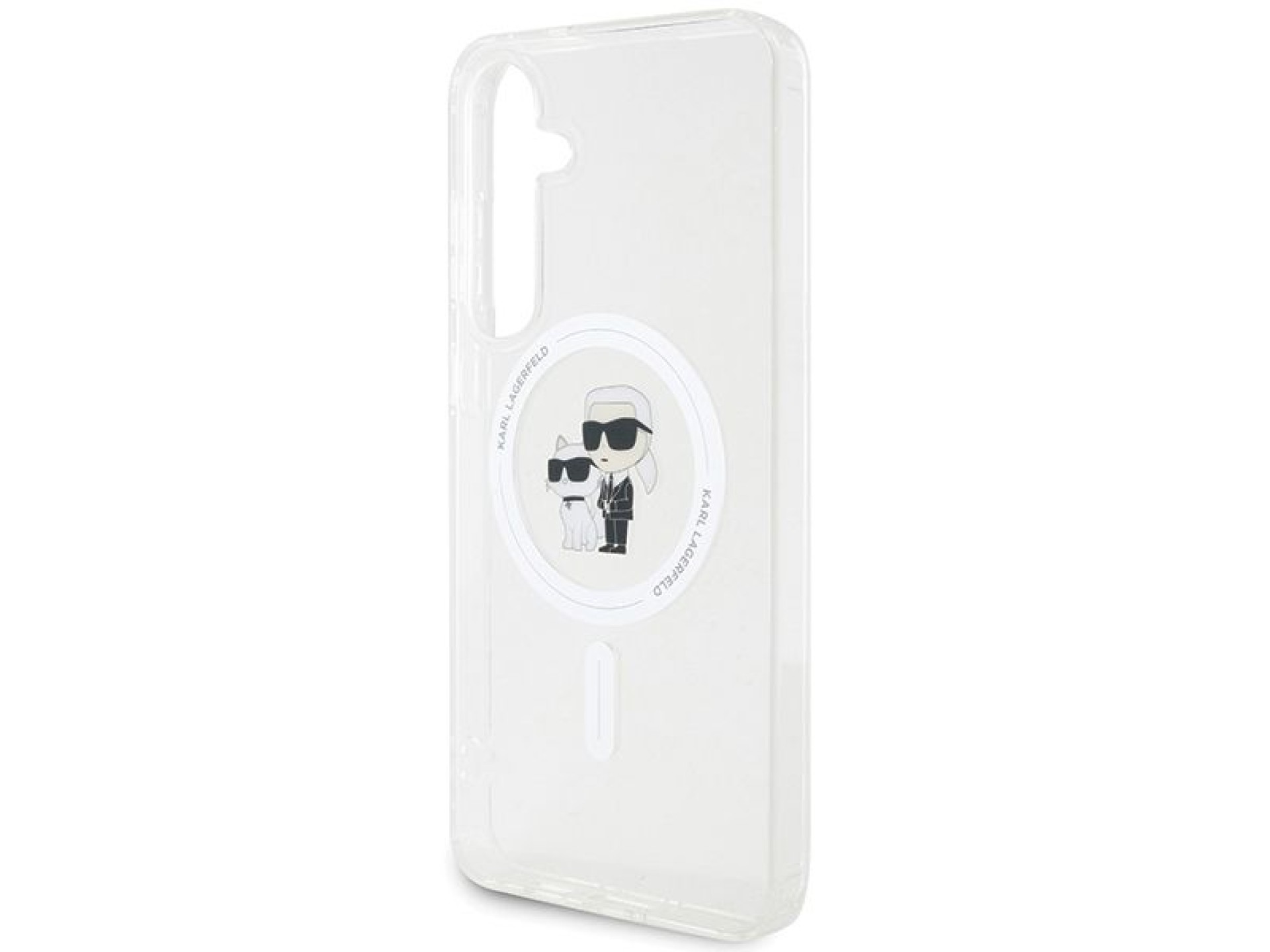 Funda Karl Lagerfeld IML Karl&Choupette MagSafe para Samsung Galaxy S24 - transparente