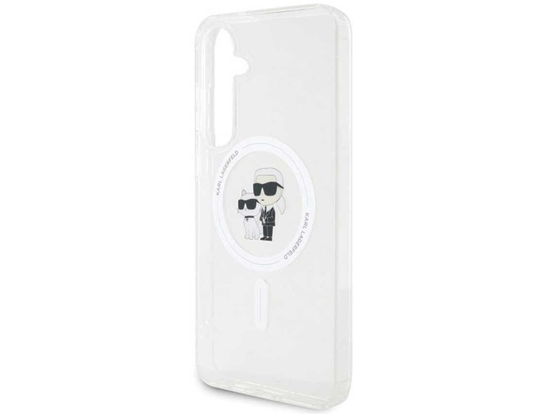 Funda Karl Lagerfeld IML Karl&Choupette MagSafe para Samsung Galaxy S24 - transparente