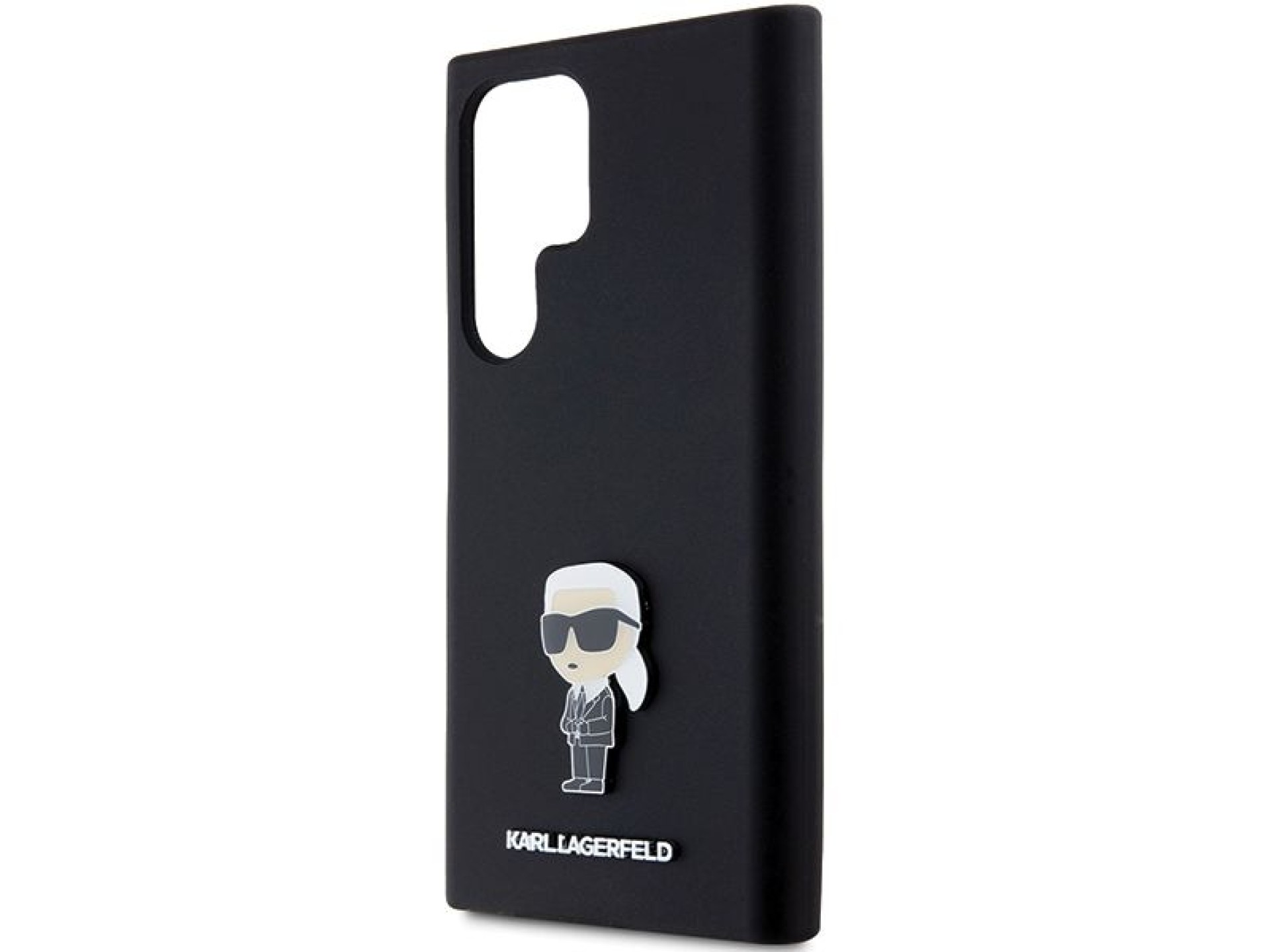 Karl Lagerfeld Silicone Ikonik Metal Pin case for Samsung Galaxy S23 Ultra - black