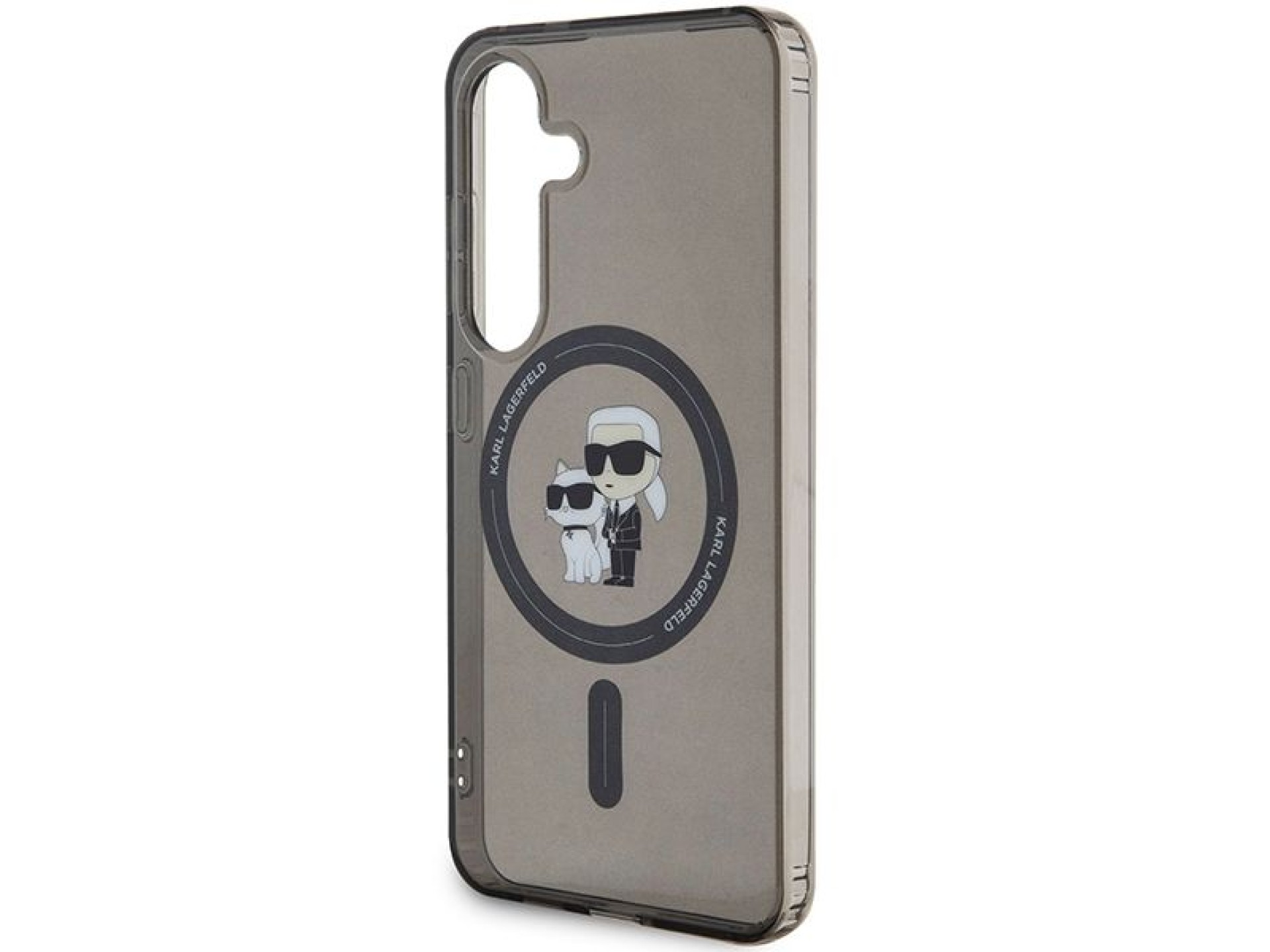 Capa Karl Lagerfeld IML Karl&Choupette MagSafe para Samsung Galaxy S24 - preta