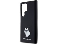 Funda de silicona Karl Lagerfeld Choupette con pin metálico para Samsung Galaxy S23 Ultra - negra Funda de silicona Karl Lagerfeld Choupette con pin metálico para Samsung Galaxy S23 Ultra - negra
