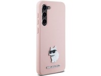 Funda de silicona Karl Lagerfeld Choupette con pin metálico para Samsung Galaxy S23+ - rosa Funda de silicona Karl Lagerfeld Choupette con pin metálico para Samsung Galaxy S23+ - rosa
