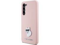 Funda de silicona Karl Lagerfeld Choupette con pin metálico para Samsung Galaxy S23+ - rosa Funda de silicona Karl Lagerfeld Choupette con pin metálico para Samsung Galaxy S23+ - rosa