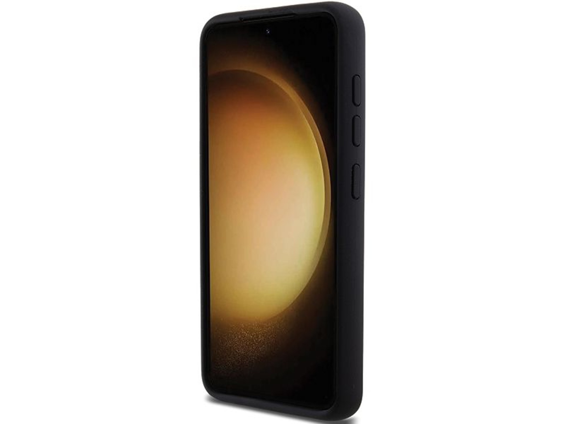 Capa de silicone Karl Lagerfeld Ikonik com pino metálico para Samsung Galaxy S23 - preta