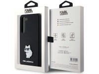Karl Lagerfeld Silicone Choupette Metal Pin case for Samsung Galaxy S23 - black Karl Lagerfeld Silicone Choupette Metal Pin case for Samsung Galaxy S23 - black
