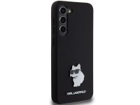 Funda de silicona Karl Lagerfeld Choupette con pin metálico para Samsung Galaxy S23+ - negra Funda de silicona Karl Lagerfeld Choupette con pin metálico para Samsung Galaxy S23+ - negra