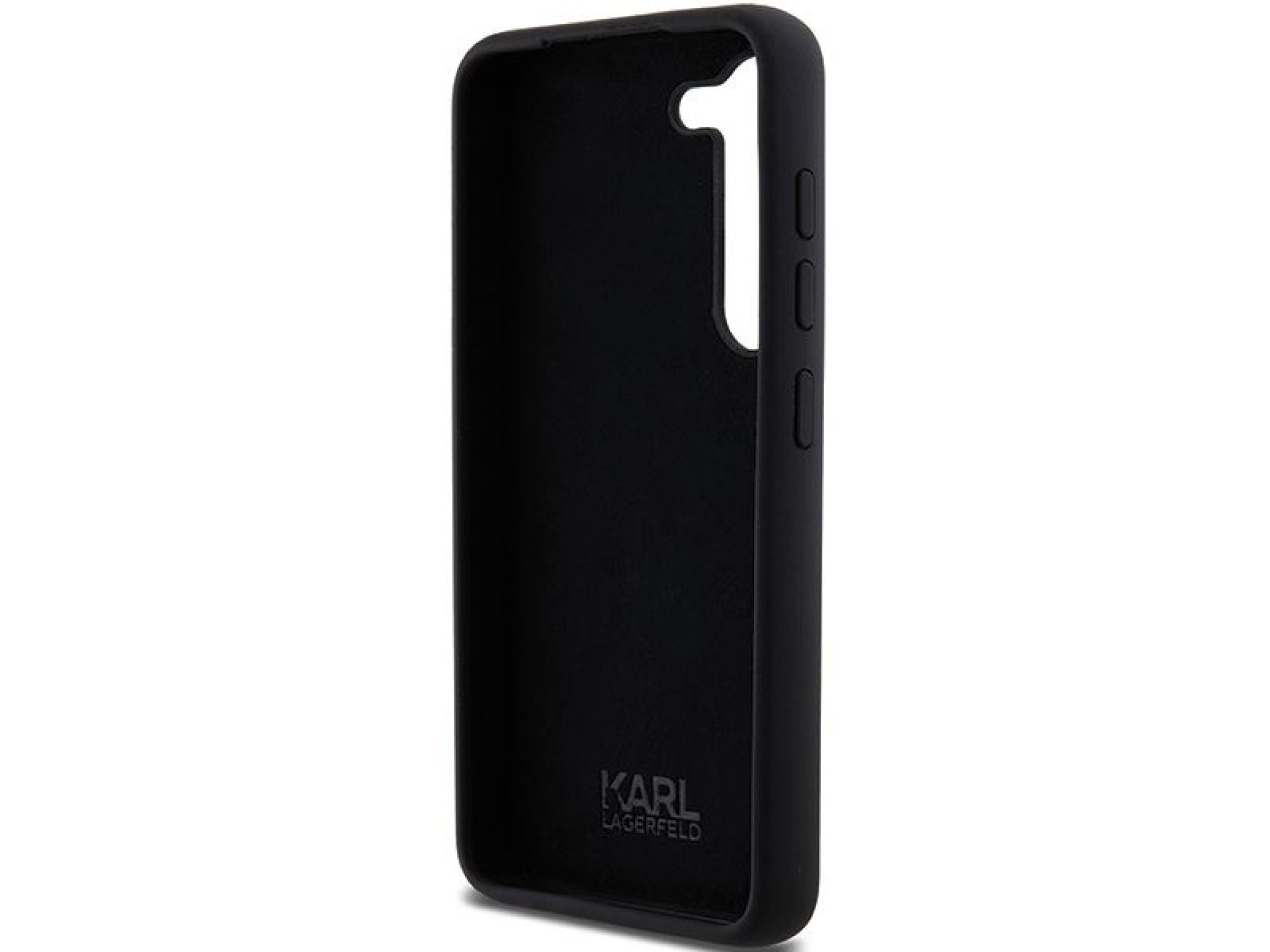 Karl Lagerfeld Silicone Choupette Metal Pin case for Samsung Galaxy S23 - black
