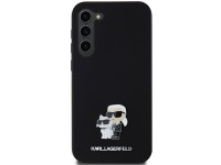 Karl Lagerfeld Silicone Karl&Choupette Metal Pin case for Samsung Galaxy S23+ - black Karl Lagerfeld Silicone Karl&Choupette Metal Pin case for Samsung Galaxy S23+ - black