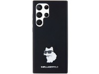 Funda de silicona Karl Lagerfeld Choupette con pin metálico para Samsung Galaxy S23 Ultra - negra Funda de silicona Karl Lagerfeld Choupette con pin metálico para Samsung Galaxy S23 Ultra - negra