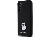 Funda de silicona Karl Lagerfeld Choupette con pin metálico para Samsung Galaxy S23+ - negra Funda de silicona Karl Lagerfeld Choupette con pin metálico para Samsung Galaxy S23+ - negra