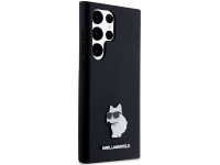 Funda de silicona Karl Lagerfeld Choupette con pin metálico para Samsung Galaxy S23 Ultra - negra Funda de silicona Karl Lagerfeld Choupette con pin metálico para Samsung Galaxy S23 Ultra - negra