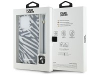 Capa Karl Lagerfeld IML com estampa de zebra e cordão para iPhone 15 Pro - preta Capa Karl Lagerfeld IML com estampa de zebra e cordão para iPhone 15 Pro - preta