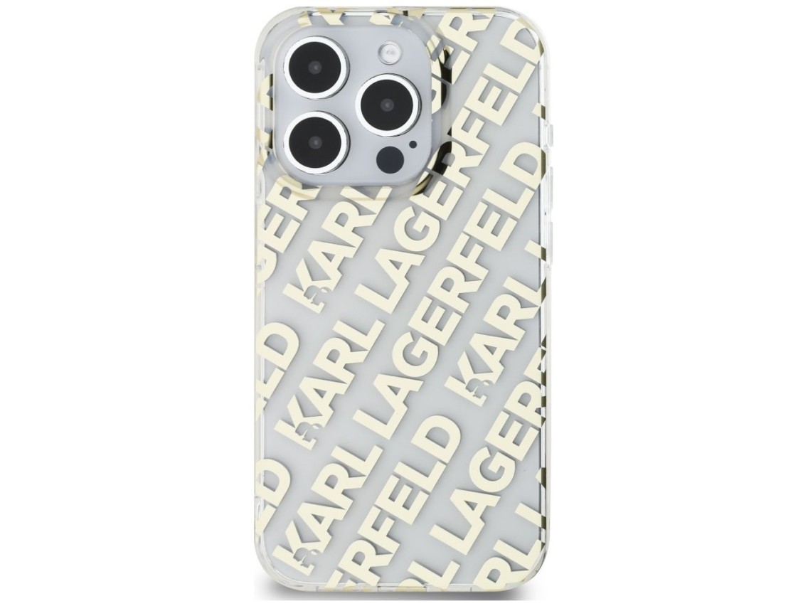 Karl Lagerfeld IML Fullover Logo case for iPhone 15 Pro - gold