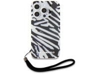 Capa Karl Lagerfeld IML com estampa de zebra e cordão para iPhone 15 Pro - preta Capa Karl Lagerfeld IML com estampa de zebra e cordão para iPhone 15 Pro - preta