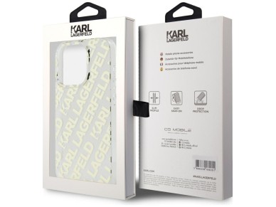 Karl Lagerfeld IML Fullover Logo case for iPhone 15 Pro - gold Karl Lagerfeld IML Fullover Logo case for iPhone 15 Pro - gold