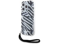 Capa Karl Lagerfeld IML com estampa de zebra e cordão para iPhone 15 Pro - preta Capa Karl Lagerfeld IML com estampa de zebra e cordão para iPhone 15 Pro - preta